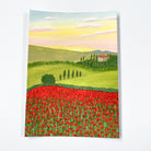 Tuscany Poppies (v1) - Original 15x21cm Gouache Painting - By Sarah Frances - Sarah Frances 