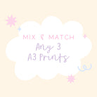Any 3 A3 Prints - Mix & Match - Sarah Frances 