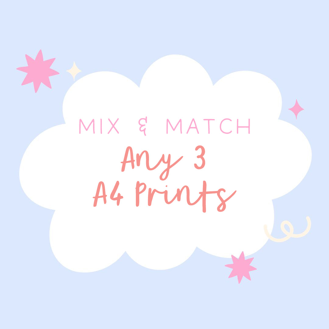 Any 3 A4 Prints - Mix & Match - Sarah Frances 