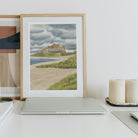 Banburgh Castle Illustration Print - Coastal Wall Art - Sarah Frances 