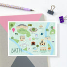Bath Map Postcard - Sarah Frances 