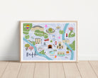 Bath Map Art Print - Sarah Frances 