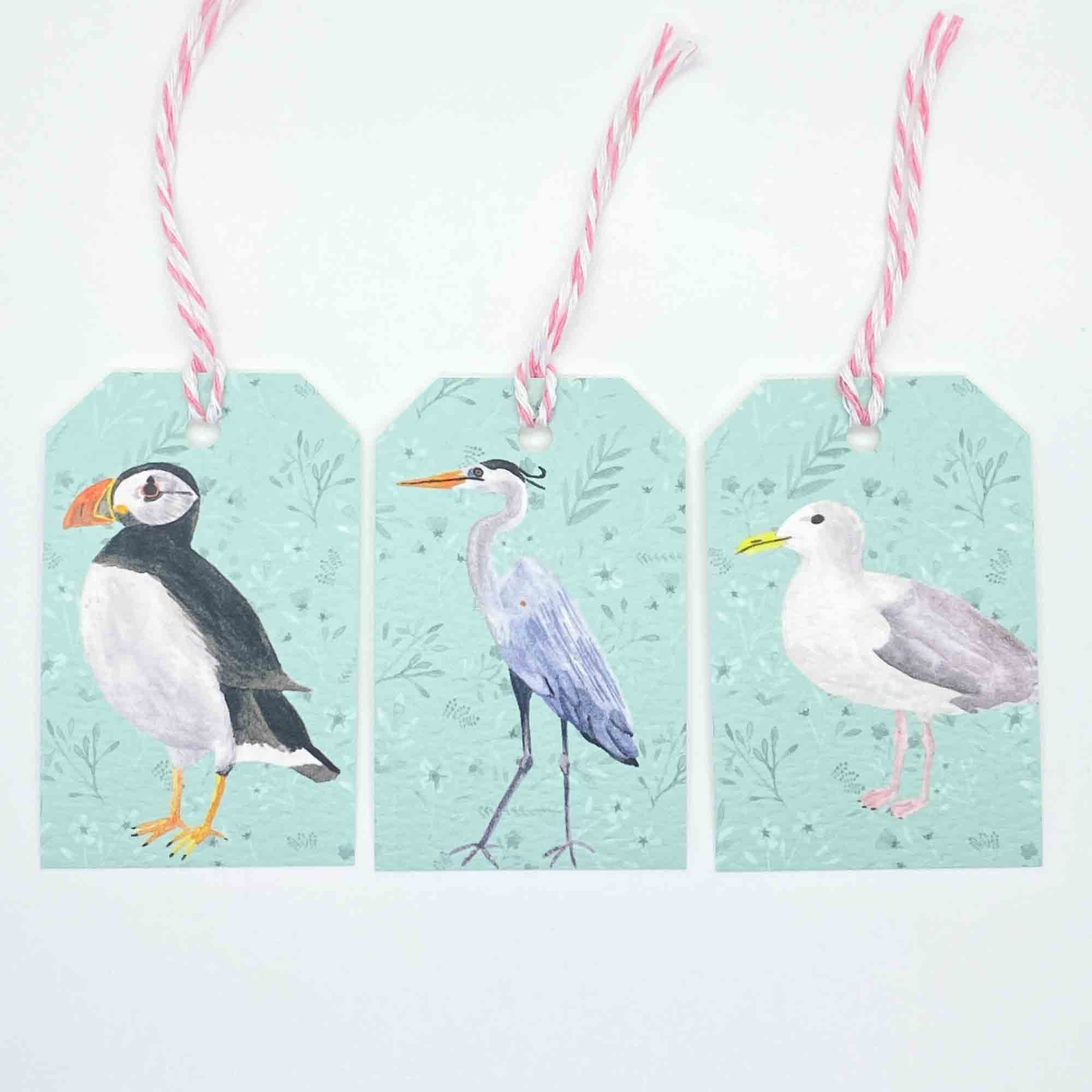 British Coastal Birds Gift Tags - Sarah Frances 