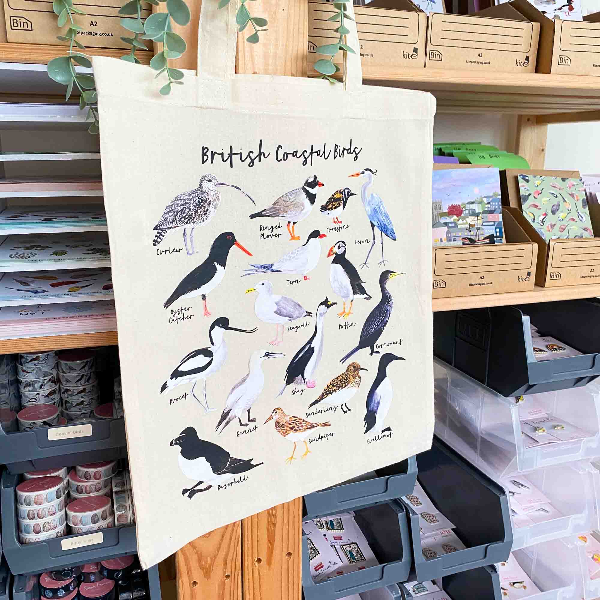 British Coastal Birds Tote Bag - Sarah Frances 