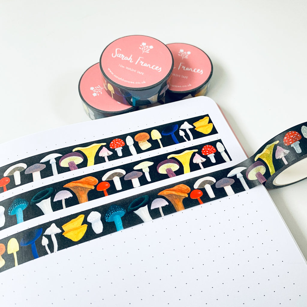 British Mushrooms Washi Tape - Sarah Frances 