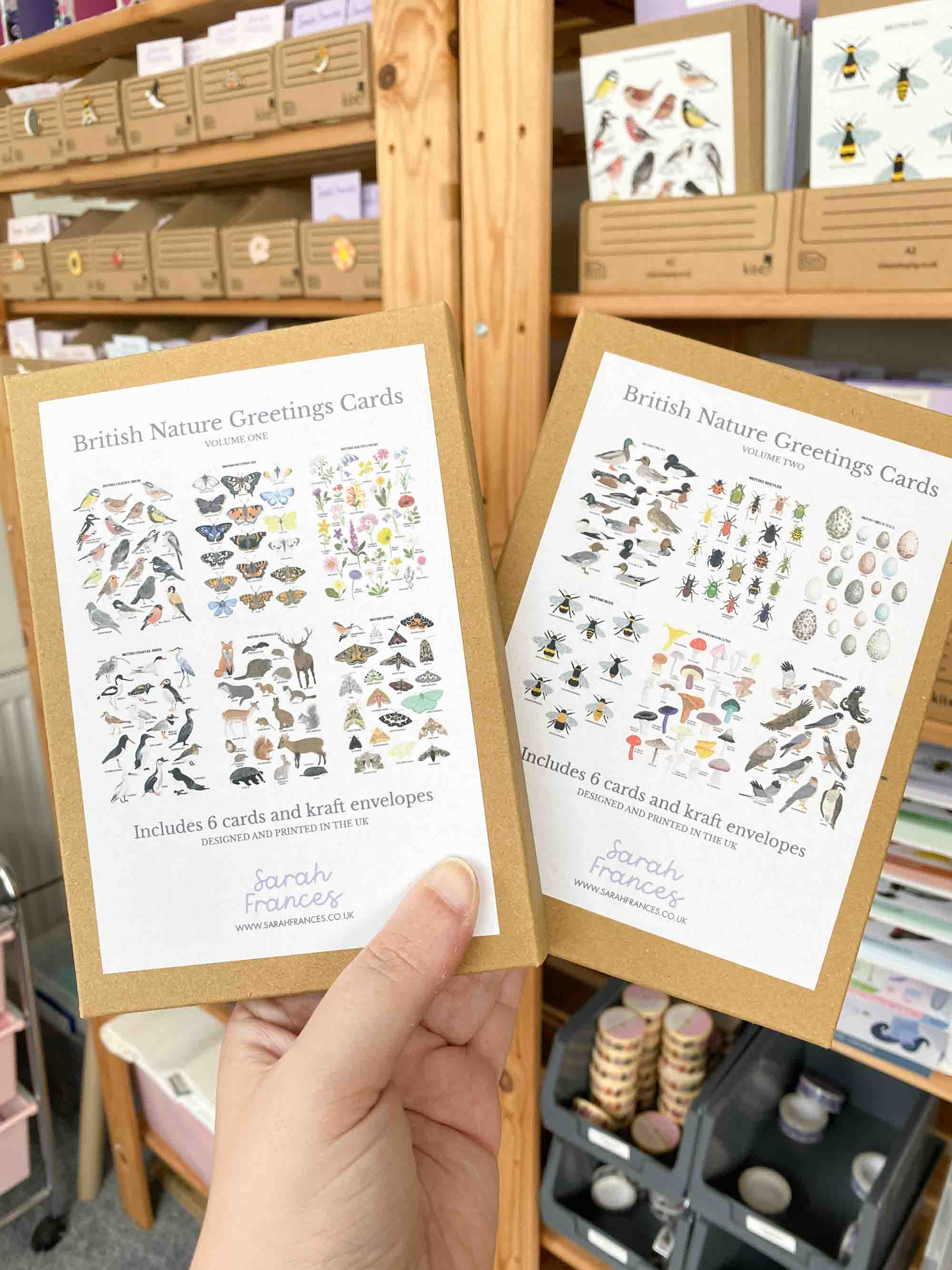 British Nature Greetings Card Packs - Two Volumes - Sarah Frances 
