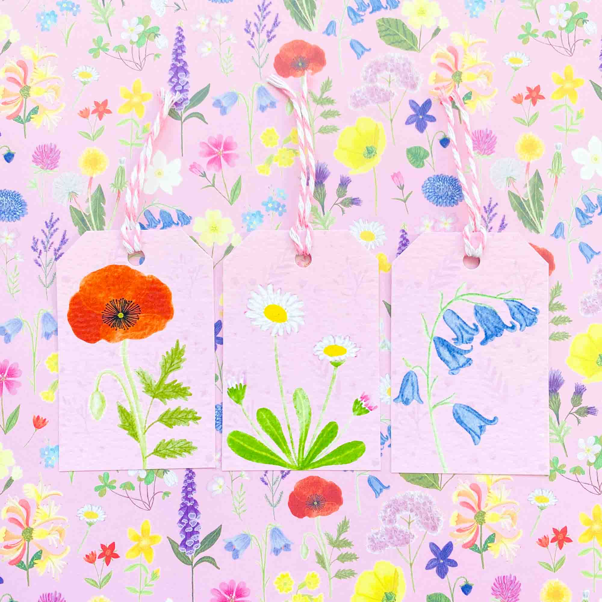 British Wildflowers Wrapping Paper - Sarah Frances 