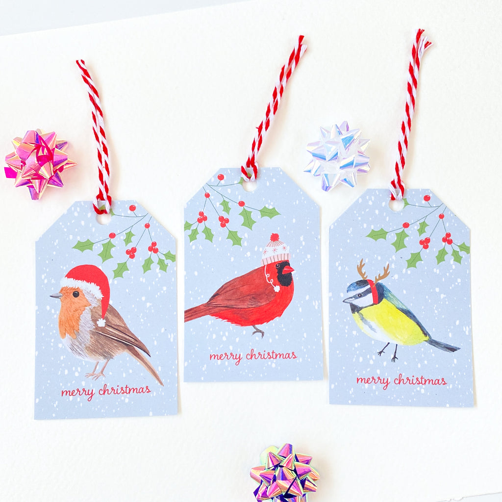 Christmas Birds Gift Tags - Pack of 3 - Sarah Frances 