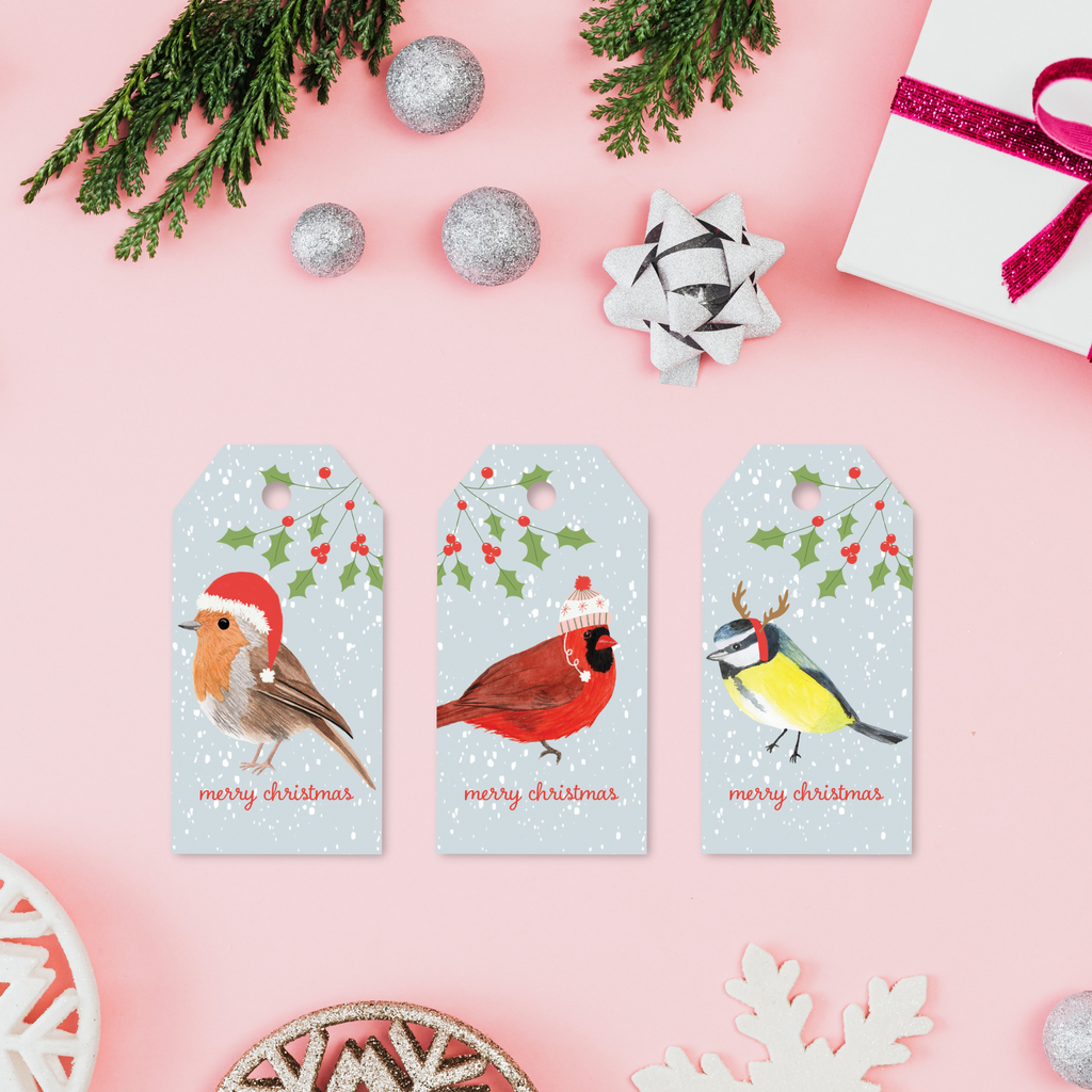 Christmas Birds Gift Tags - Pack of 3 - Sarah Frances 