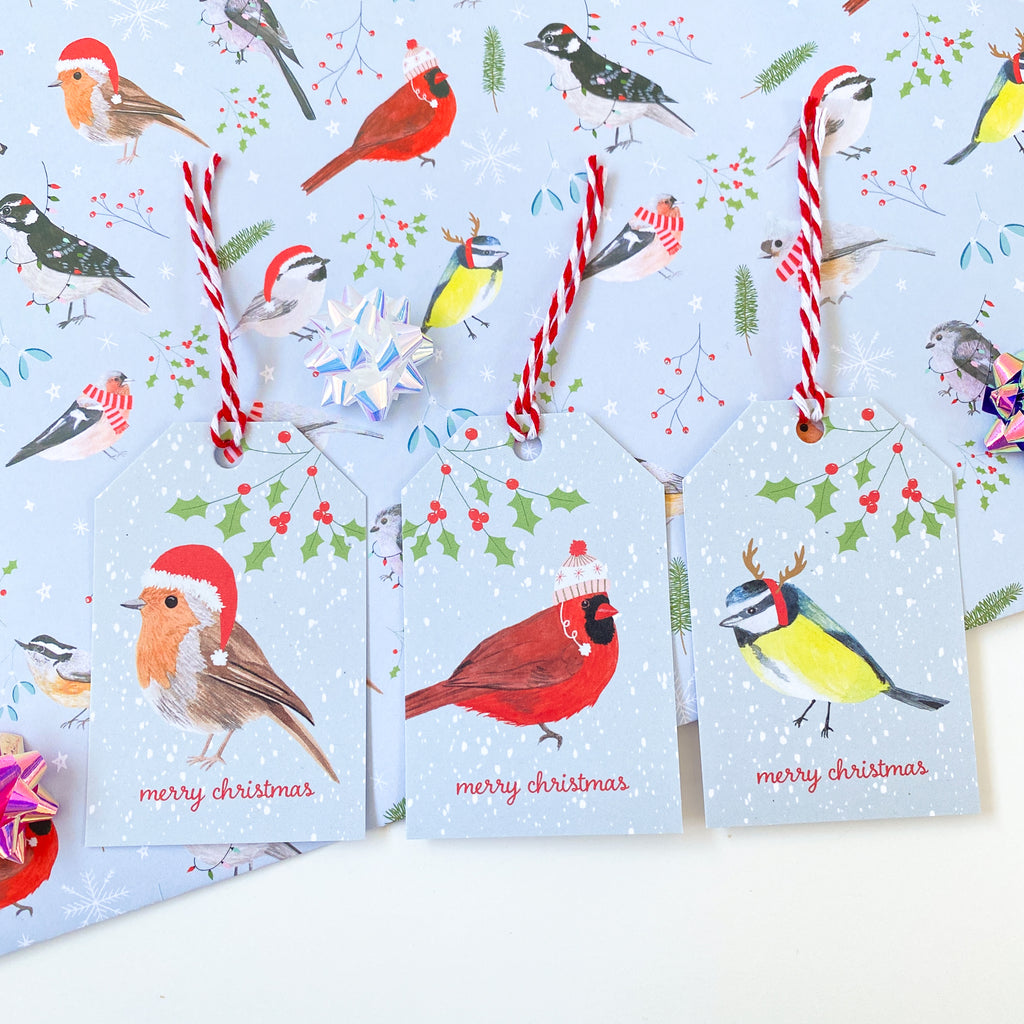 Christmas Birds Wrapping Paper - Sarah Frances 