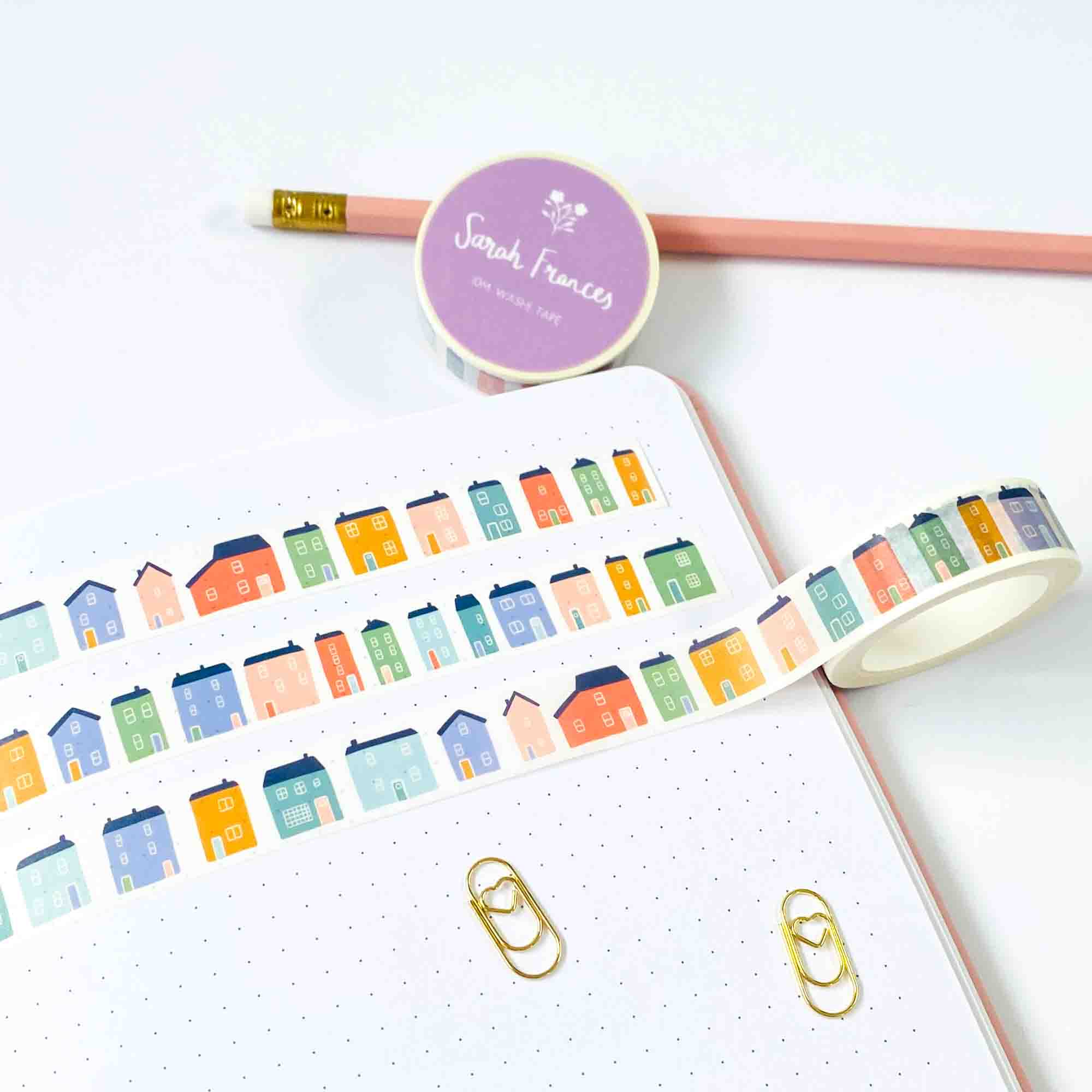 Coastal Houses Washi Tape - Sarah Frances 