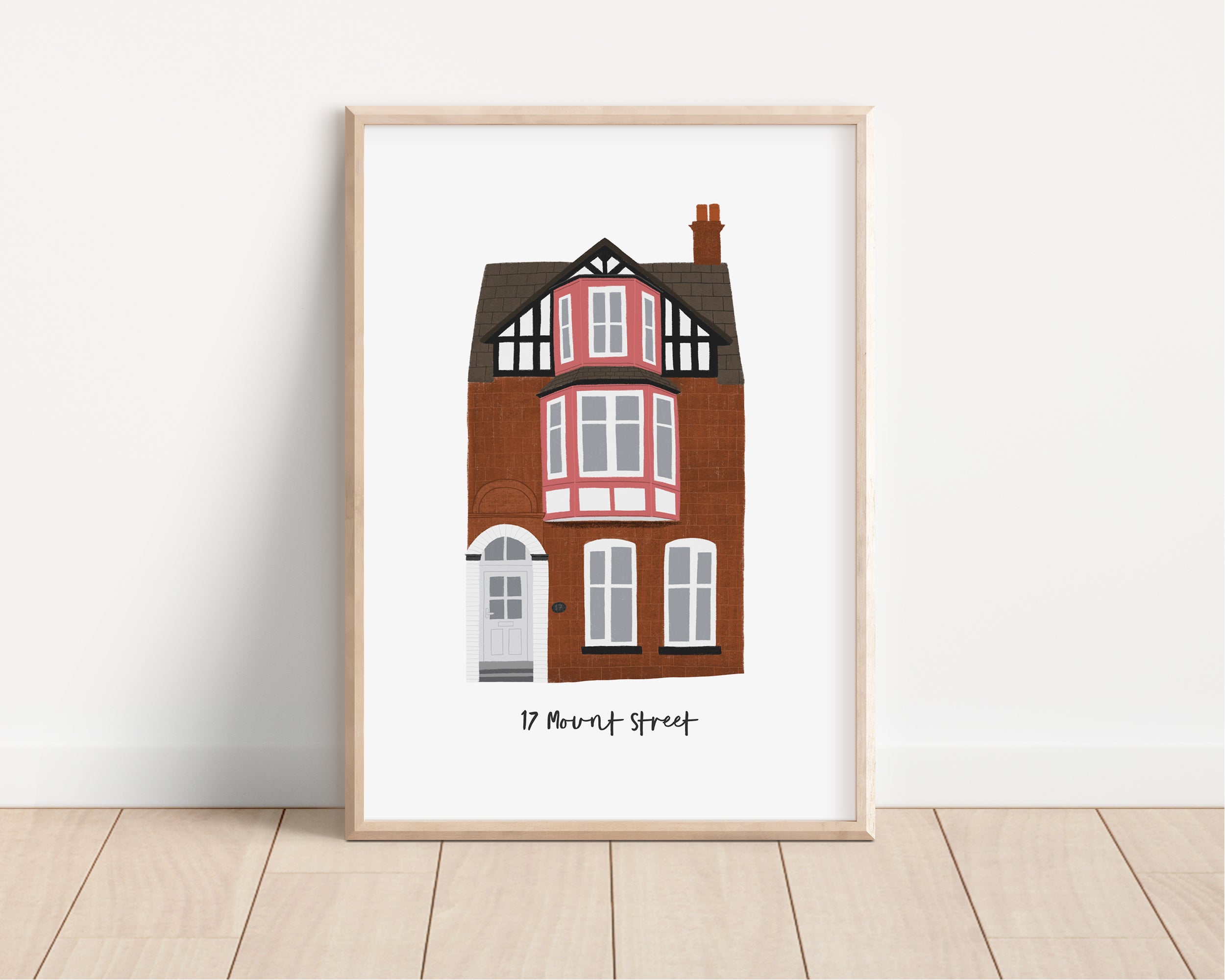 Custom Illustrated House Portrait - Sarah Frances 