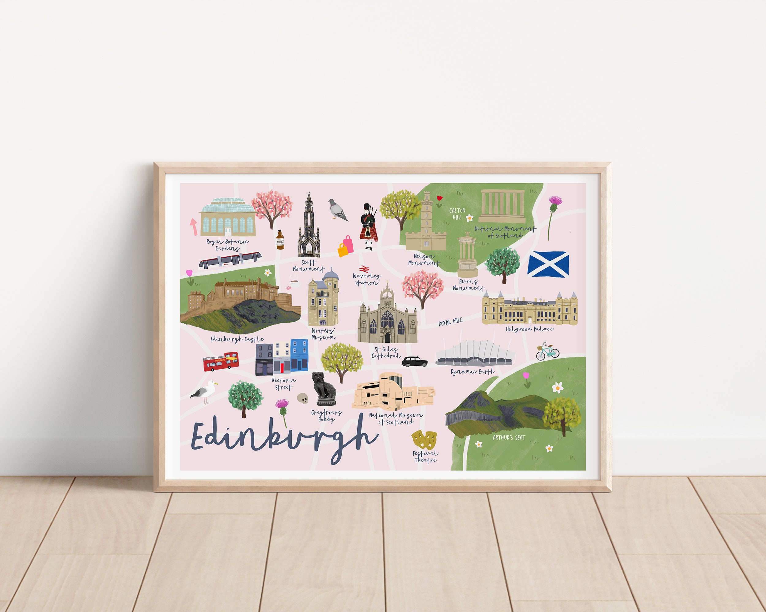 Edinburgh Map Art Print - Sarah Frances 