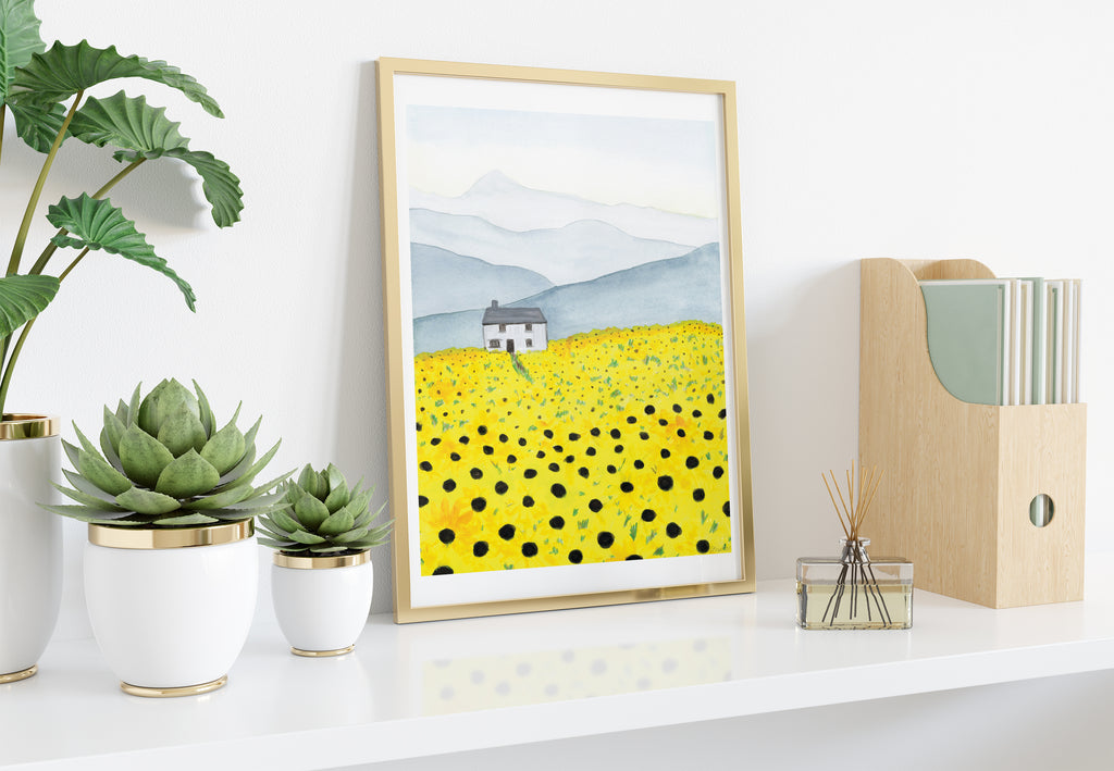 Field of Sunflowers Art Print - Sarah Frances 