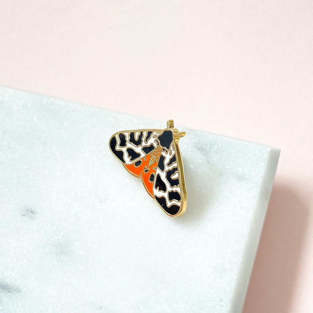 Tiger Moth Enamel Pin - Sarah Frances 