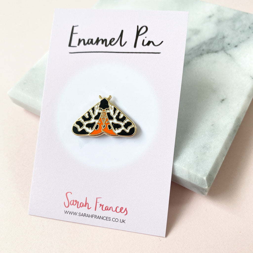 Tiger Moth Enamel Pin - Sarah Frances 