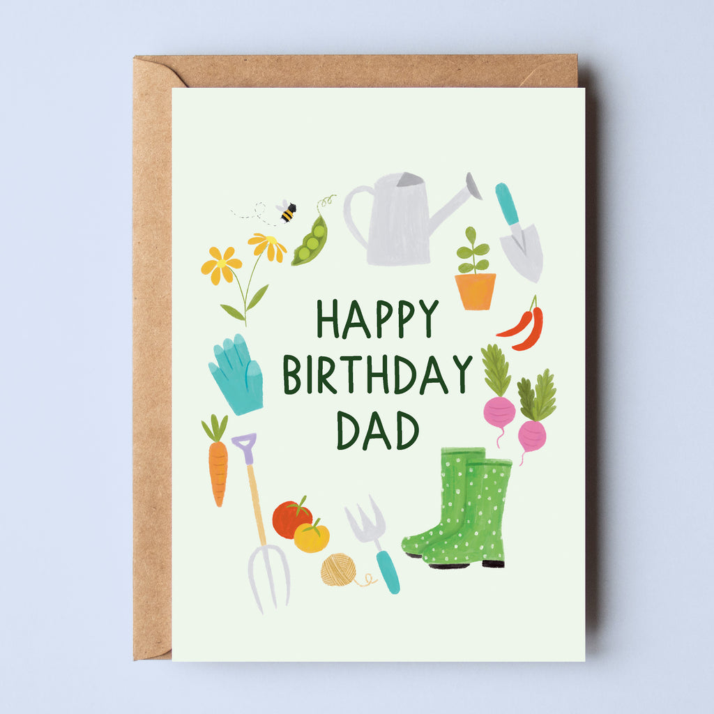 Happy Birthday Dad - Gardening - Sarah Frances 