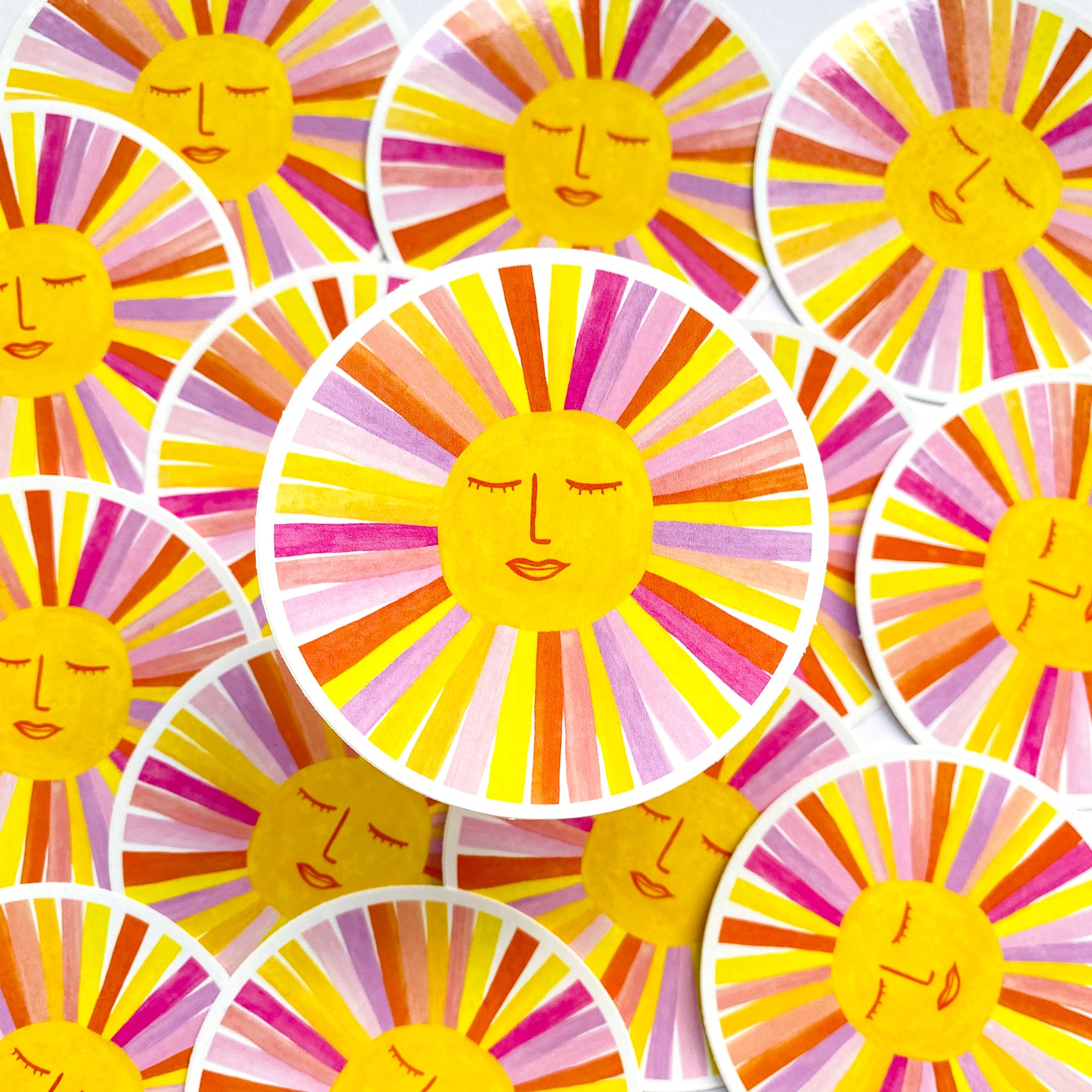 Holographic Sun Vinyl Sticker - Sarah Frances 