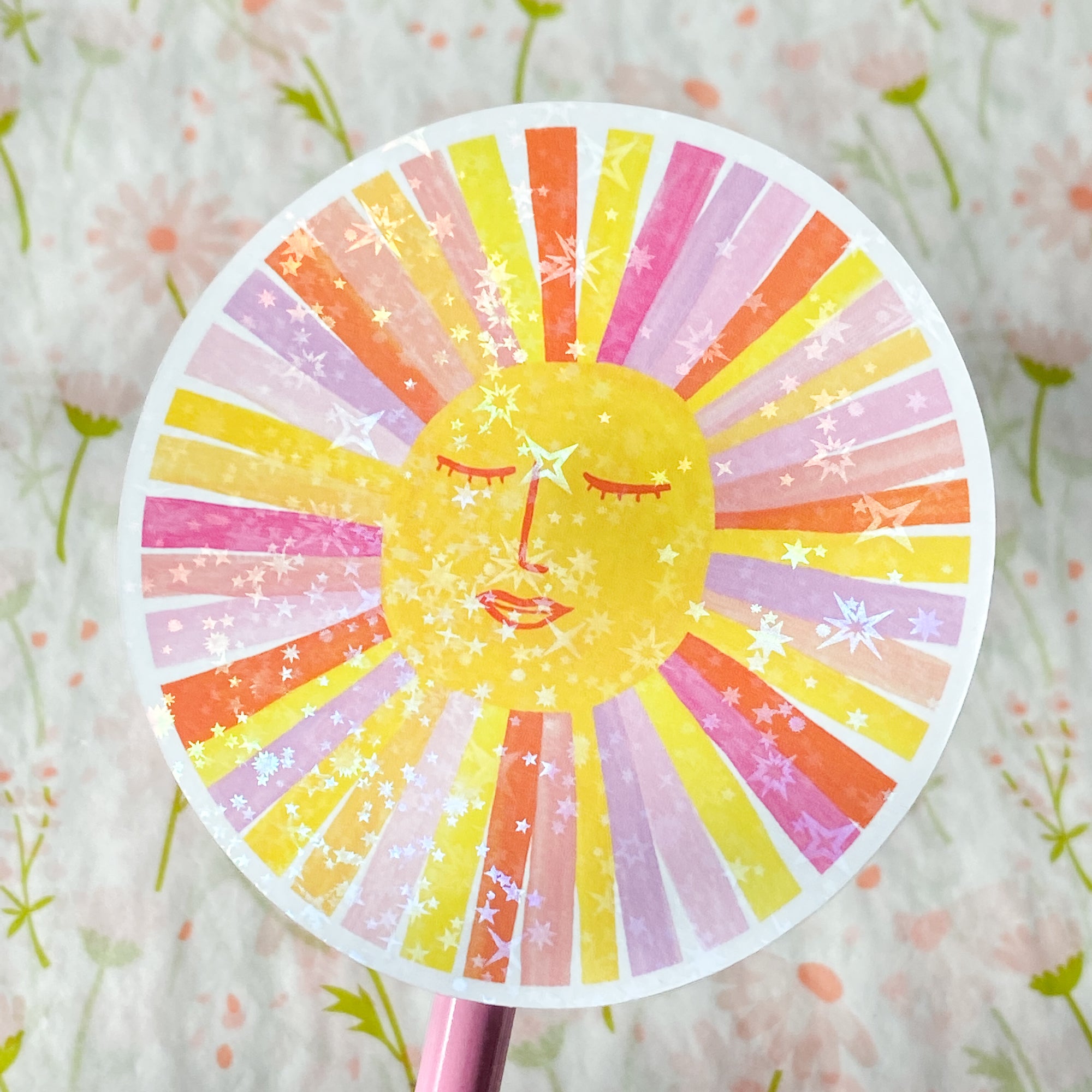 Holographic Sun Vinyl Sticker - Sarah Frances 