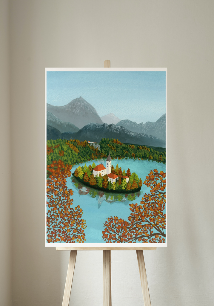 Lake Bled, Slovenia Art Print - Sarah Frances 