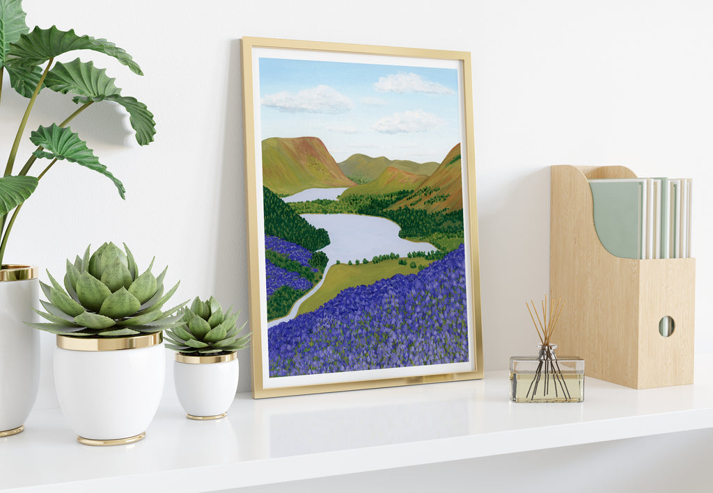 Lake District Bluebells Art Print - Sarah Frances 