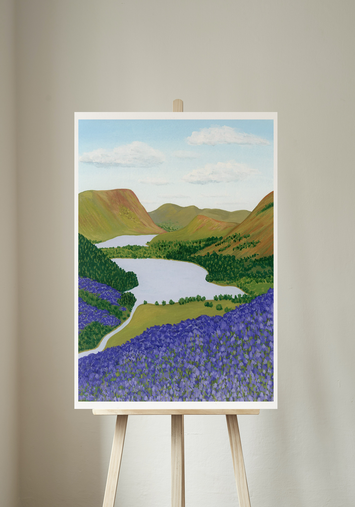 Lake District Bluebells Art Print - Sarah Frances 