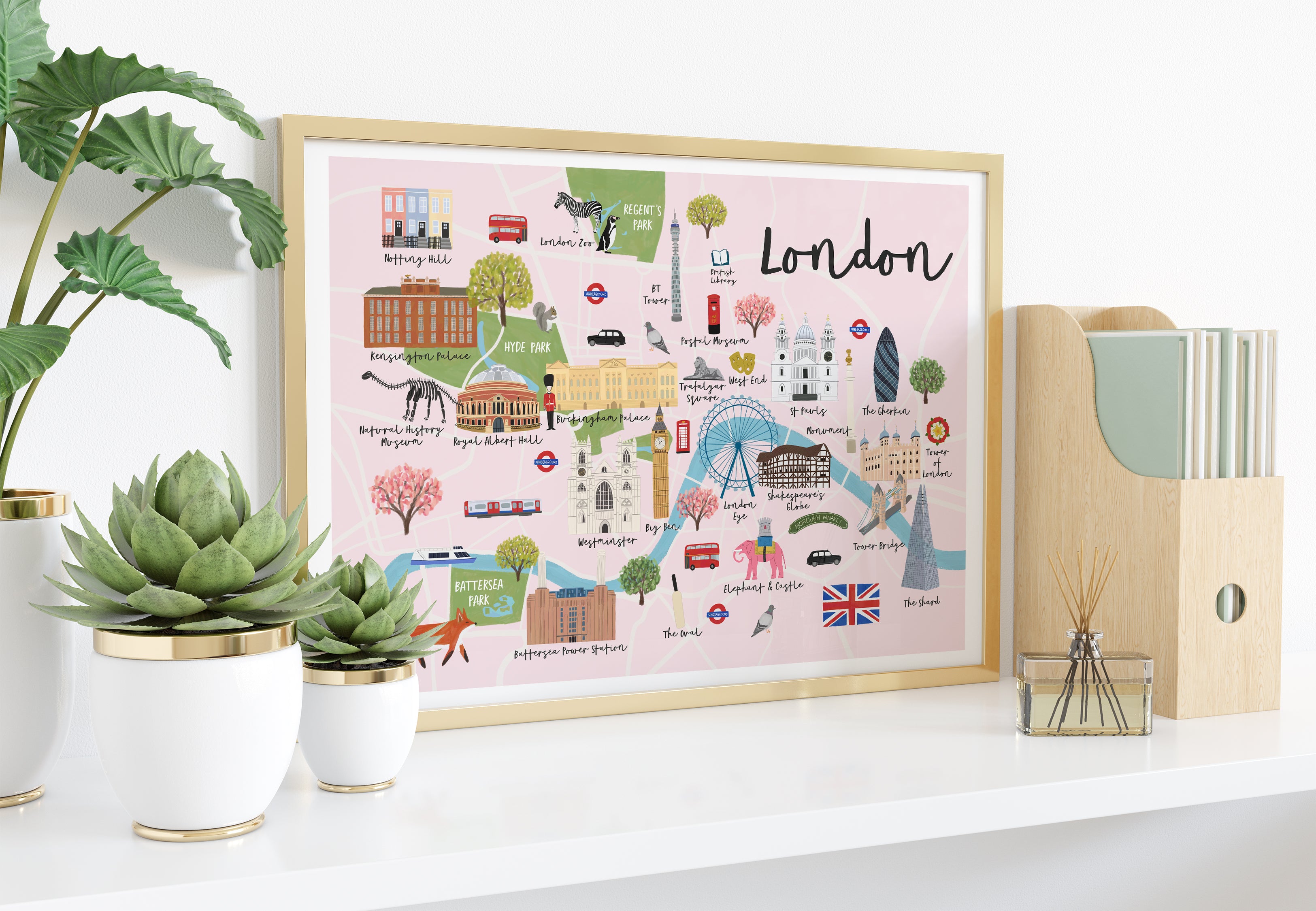 London Map Art Print - Sarah Frances 