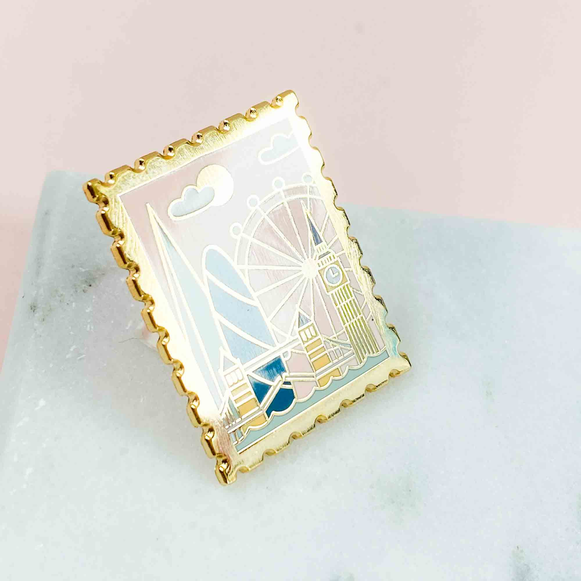London Stamp Enamel Pin - Sarah Frances 