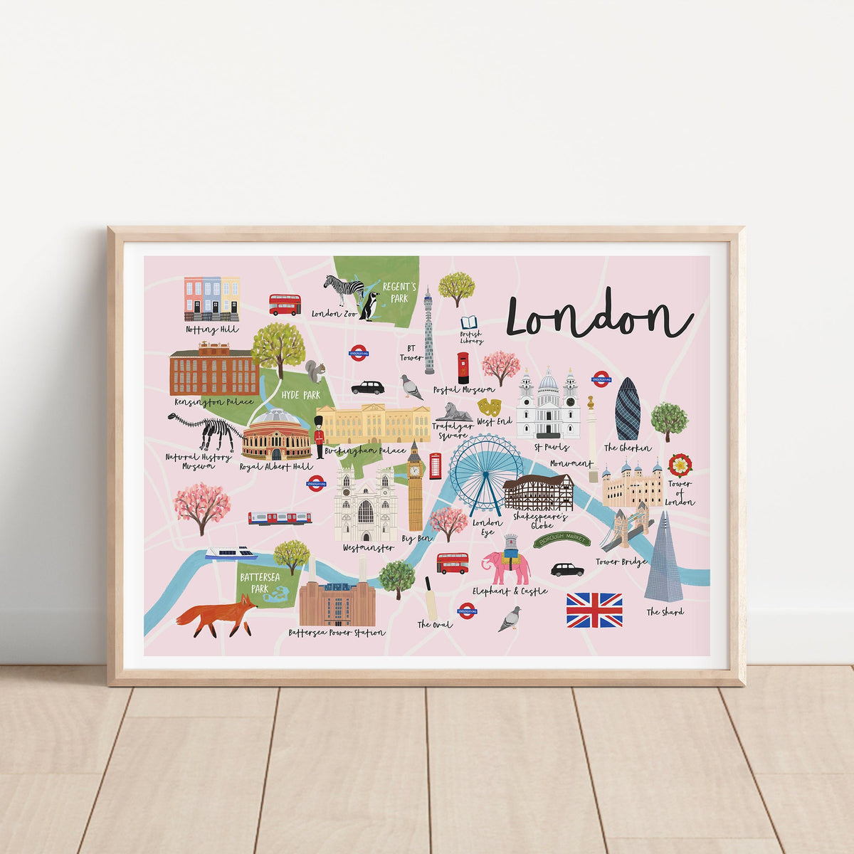 London Map Art Print - Sarah Frances 