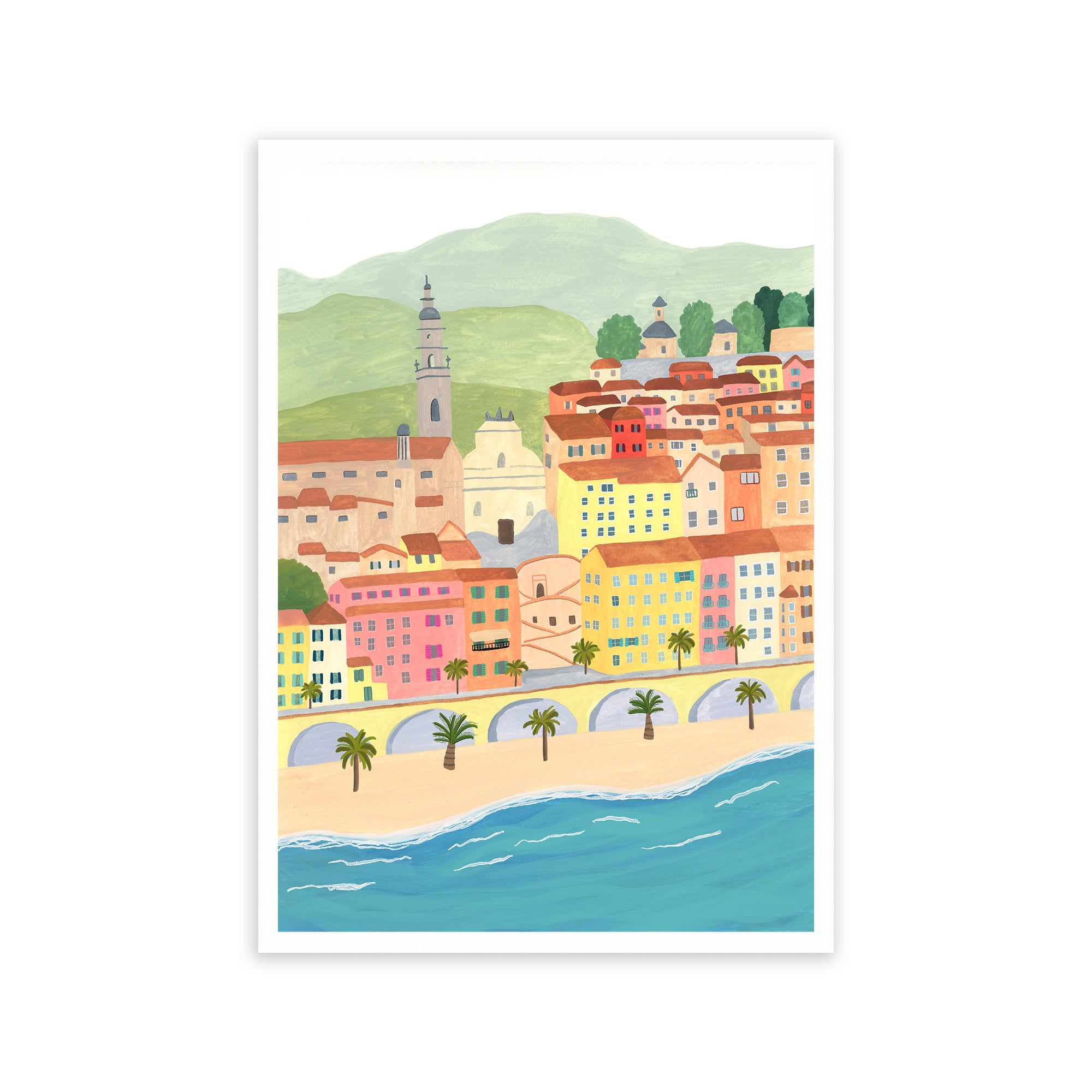 Menton, France Art Print - Sarah Frances 