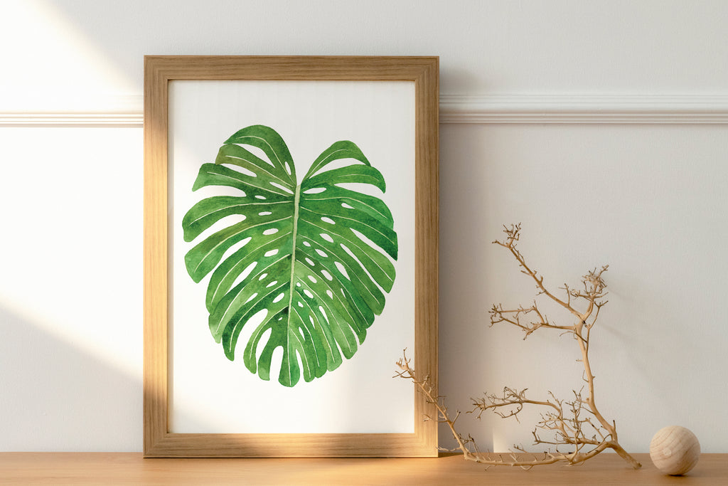 Monstera Leaf Art Print - Sarah Frances 