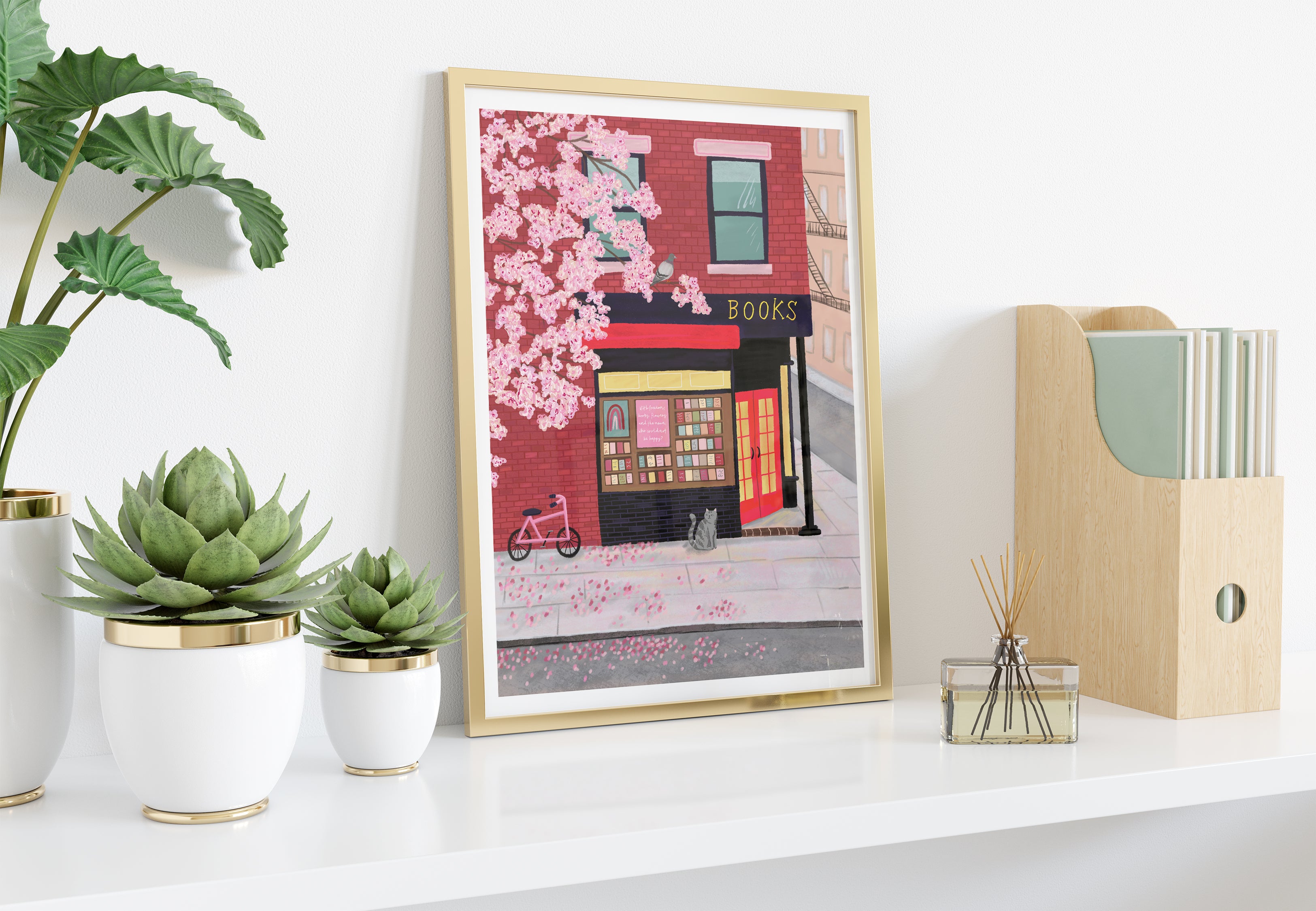New York Book Shop Art Print - Sarah Frances 