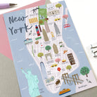New York Map Postcard - Sarah Frances 