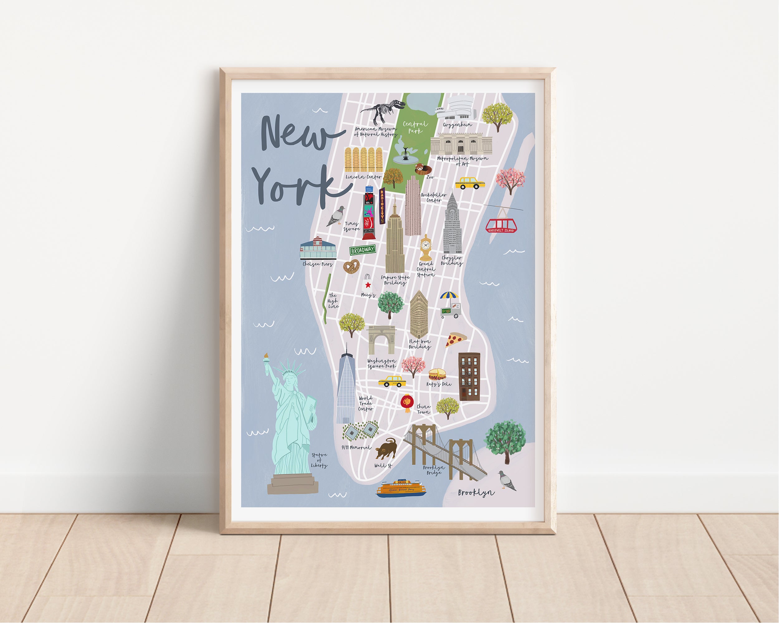New York Map Art Print - Sarah Frances 