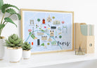 Paris Map Art Print - Sarah Frances 