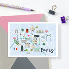 Paris Map Postcard - Sarah Frances 