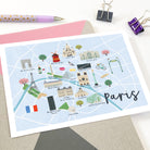 Paris Map Postcard - Sarah Frances 