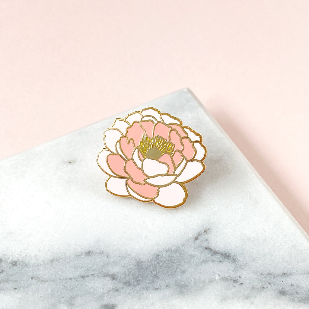 Peony Enamel Pin - Sarah Frances 