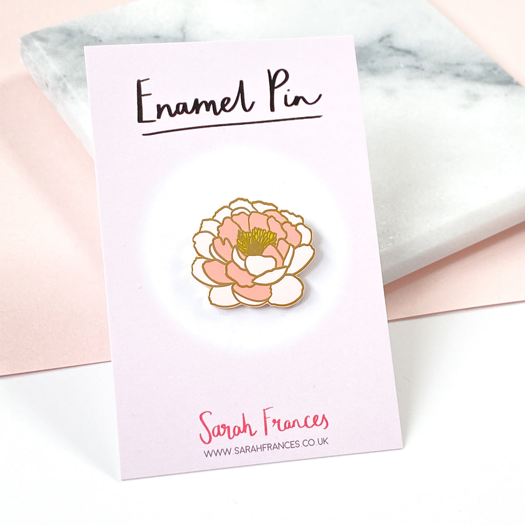 Peony Enamel Pin - Sarah Frances 