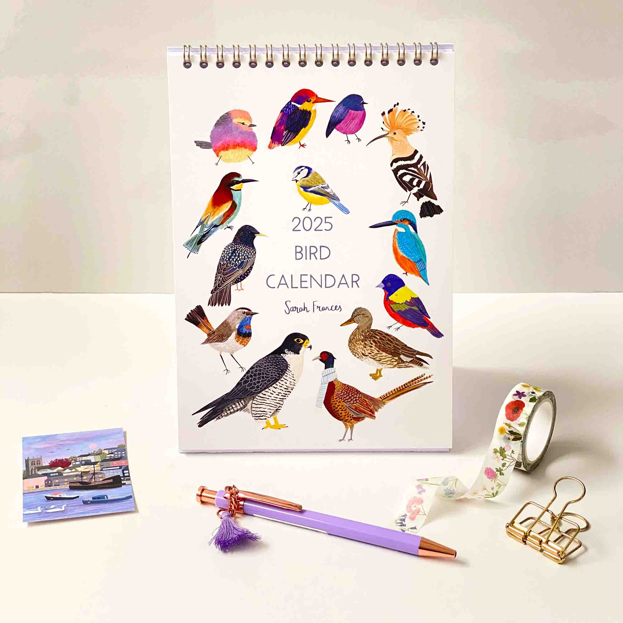2025 Birds Desk Calendar - Sarah Frances 