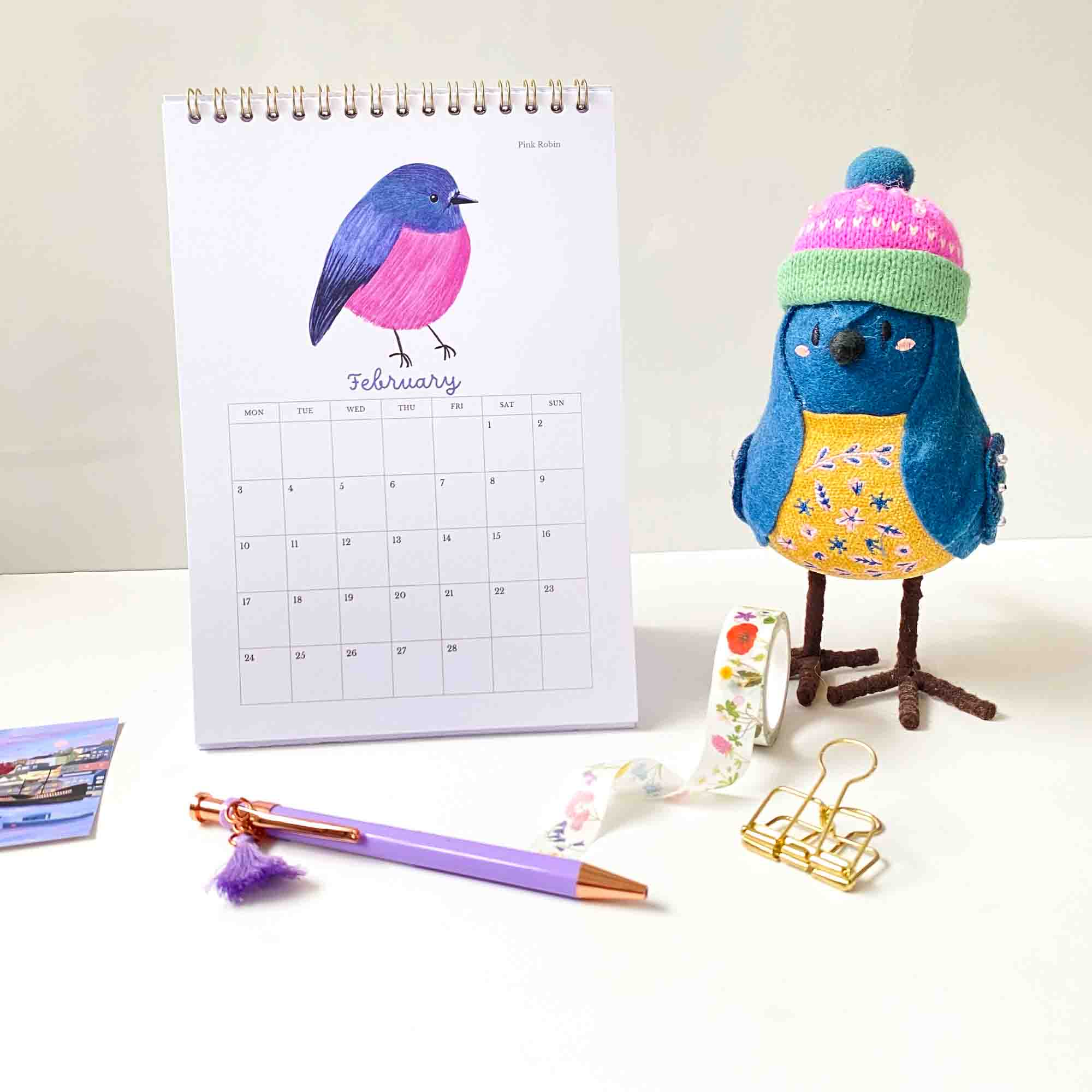 2025 Birds Desk Calendar - Sarah Frances 