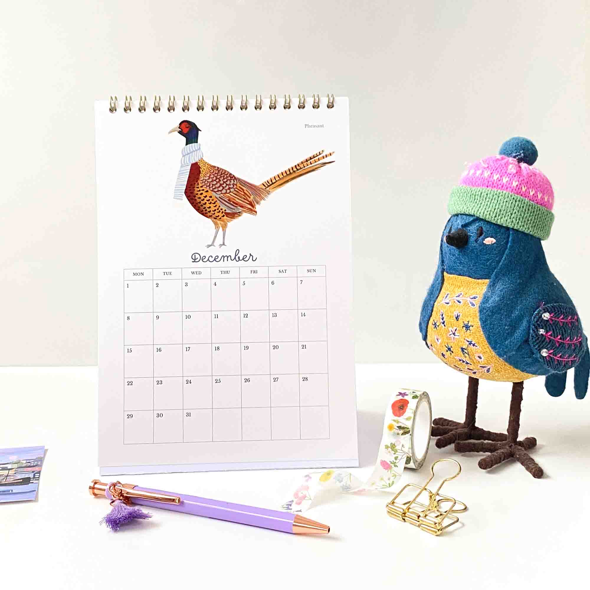 2025 Birds Desk Calendar - Sarah Frances 