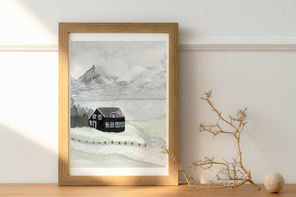 Snowy Mountains Art Print - Sarah Frances 