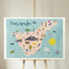 Tenerife Map Art Print - Sarah Frances 