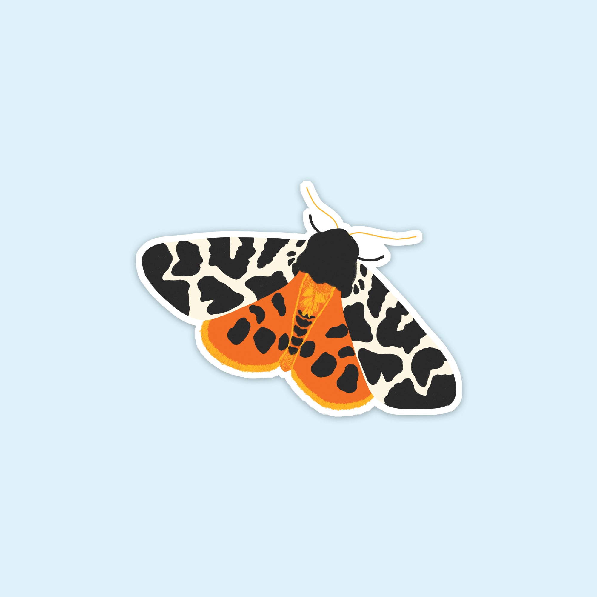 Tiger Moth Vinyl Sticker - Sarah Frances 