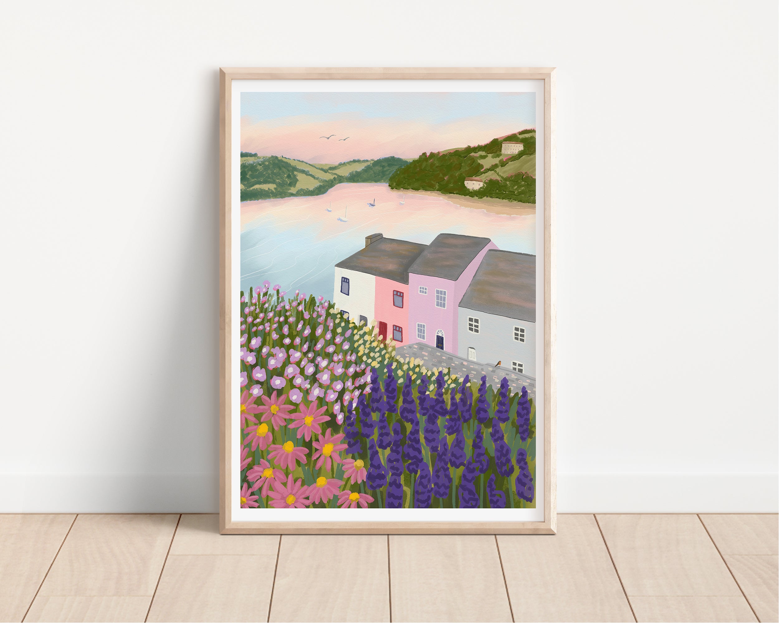 Views Over Salcombe Art Print - Sarah Frances 