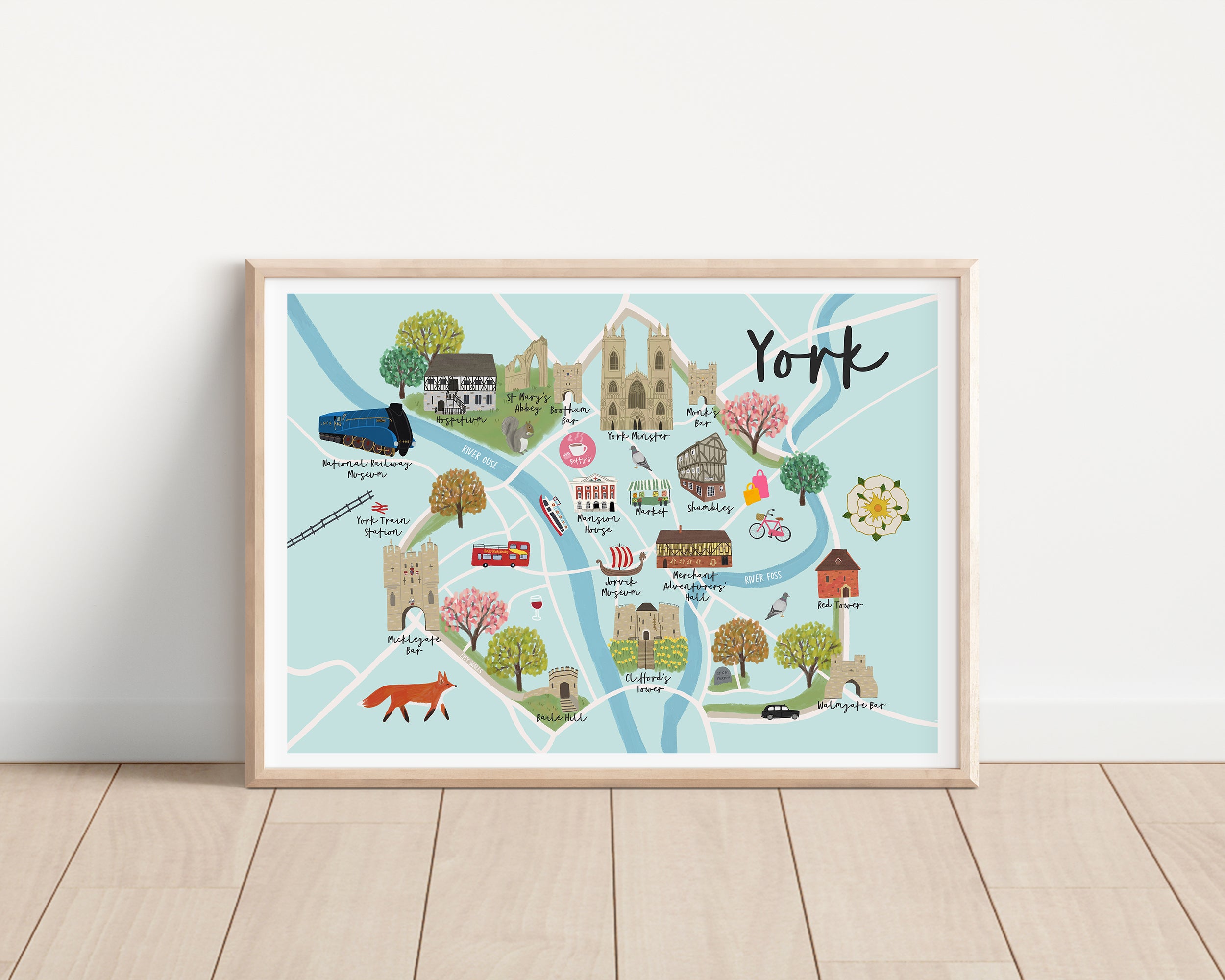 York Map Art Print - Sarah Frances 
