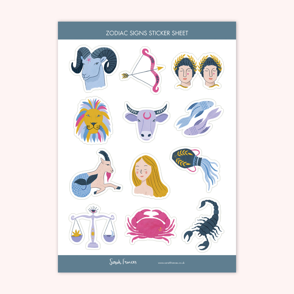 Zodiac Signs Stickers - Sarah Frances 