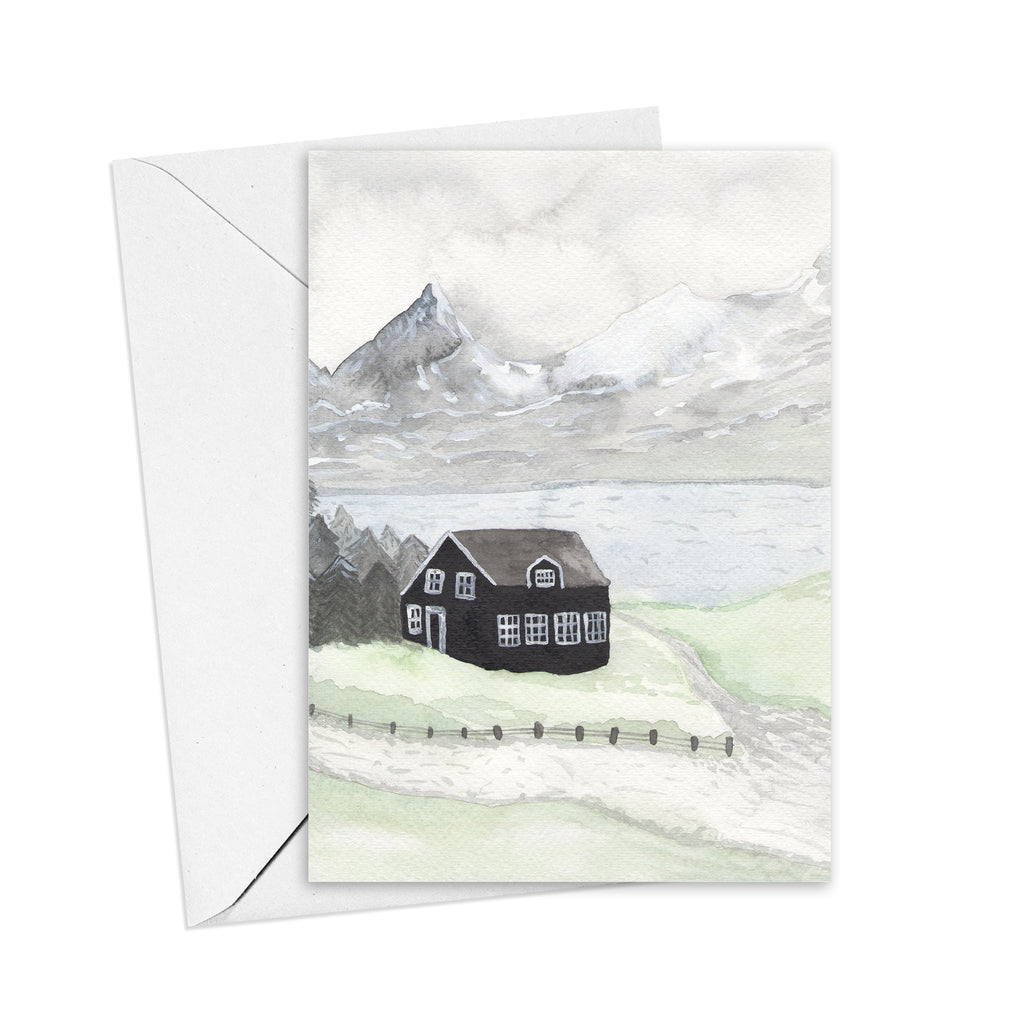 Snowy Mountains Art Card - Sarah Frances 