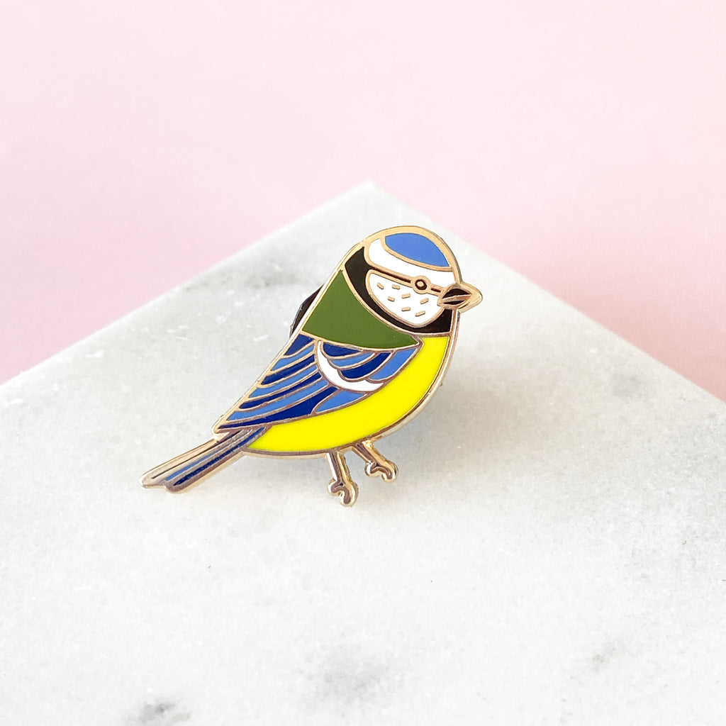 Blue Tit Enamel Pin - Sarah Frances 